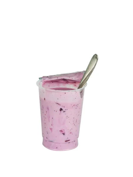 stock image Blueberry yogurt isolated