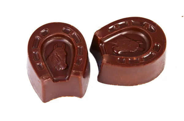 分離されたチョコレートの馬蹄 — ストック写真