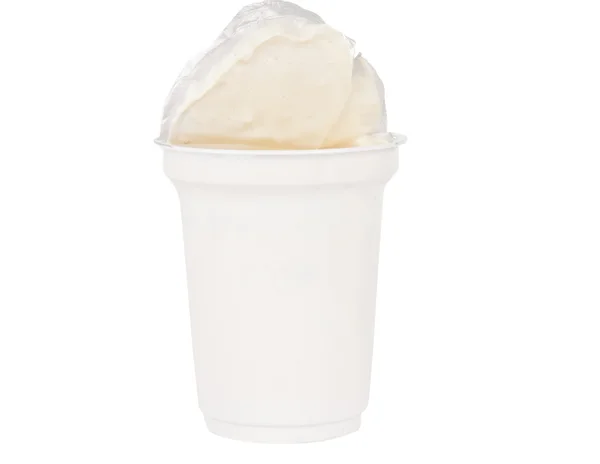Yoghurt geïsoleerd — Stockfoto