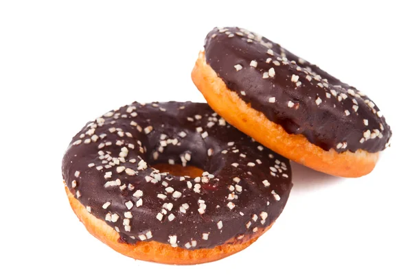 Donuts with chocolate isolated — Stock Photo, Image