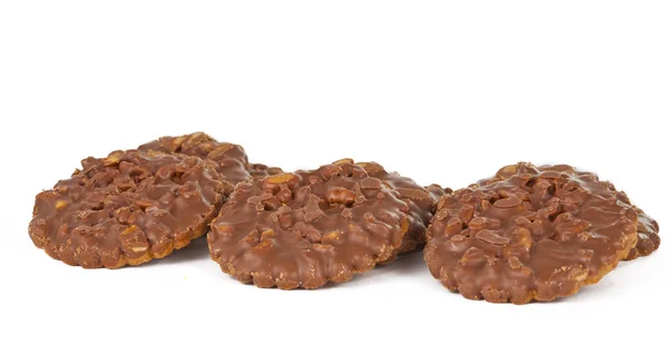 Cookies with chocolate isolated — Stock Photo, Image