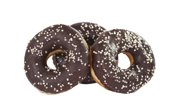 Donuts con chocolate aislado — Foto de Stock