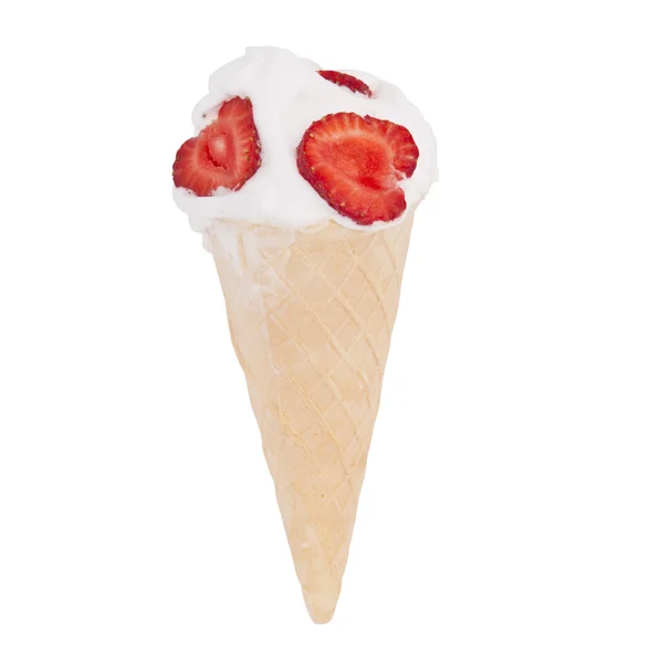 Ice - cream cone geïsoleerd — Stockfoto
