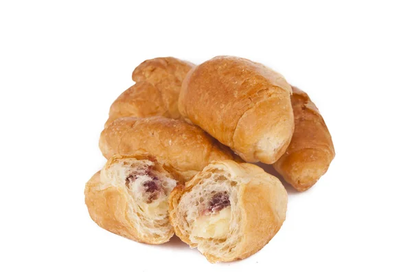 French croissants isolated — Stock Photo, Image