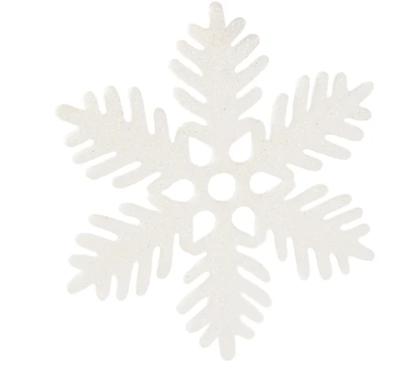 Witte sneeuwvlok geïsoleerd — Stockfoto