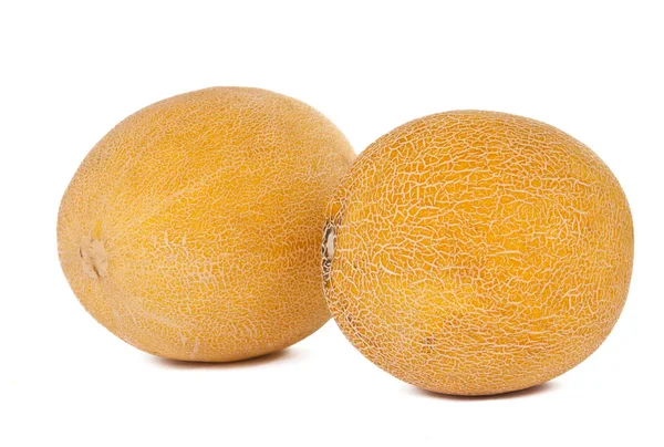 Żółty melon na białym tle — Zdjęcie stockowe