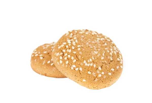 Biscoitos de aveia com sementes de gergelim — Fotografia de Stock