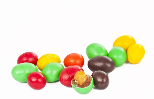 Set van zoete dragees van verschillende kleur — Stockfoto