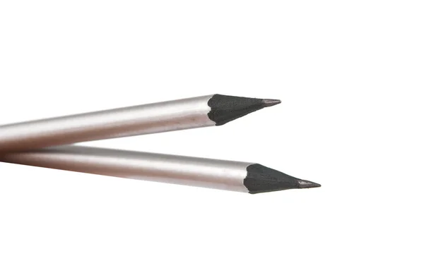 Szary ołówek prosto na białym tle — Zdjęcie stockowe