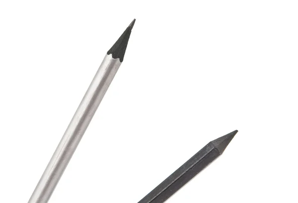 Szary ołówek prosto na białym tle — Zdjęcie stockowe