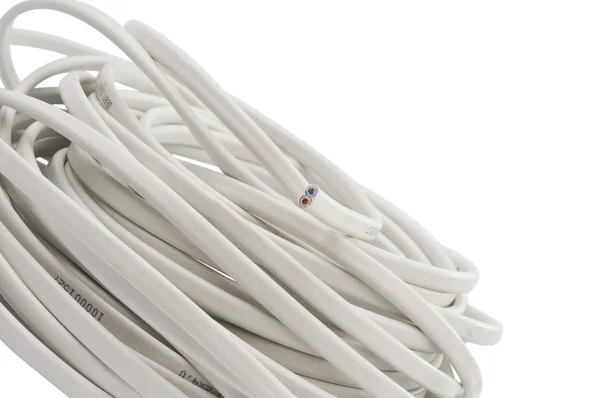 Kabel elektryczny na białym tle — Zdjęcie stockowe