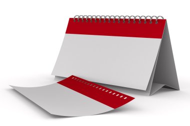 Calendar on white background. Isolated 3D image clipart