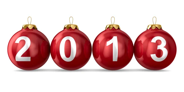 Weihnachtsdekoration auf weißem Hintergrund. Jahr 2013. isoliert 3d — Stockfoto