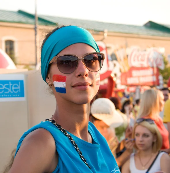 Holandii kibiców w Charkowie, Ukraina — Zdjęcie stockowe