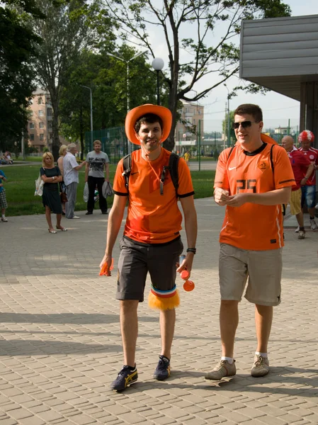 Holland supporters in Kharkov, Ukraine — ストック写真