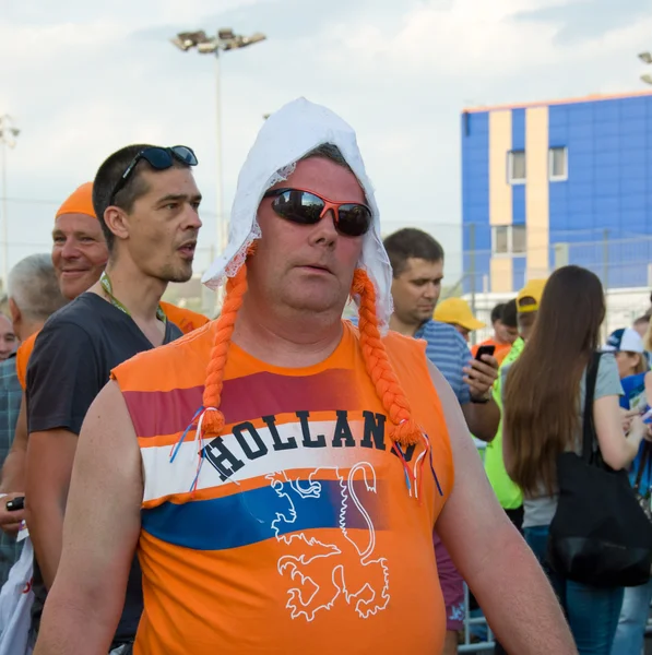 Holland supporters in Kharkov, Ukraine — ストック写真