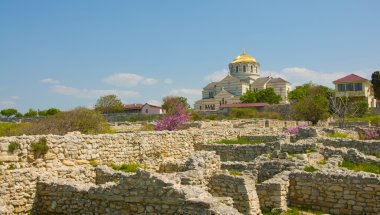 Cathedral st. vladimir in. Kırım, Sivastopol yakınındaki chersonesus