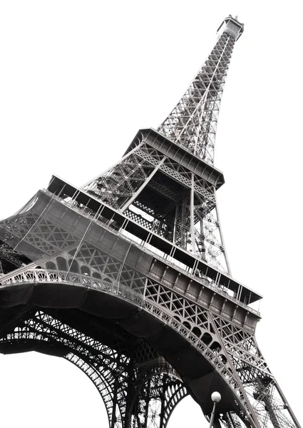 stock image Famous Eiffel Tower of Paris isolated on white