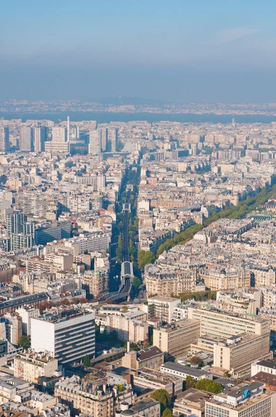 Widok z lotu ptaka Paryż z wieży montparnasse — Zdjęcie stockowe