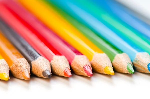 Color pencils on a white — Stock Photo, Image