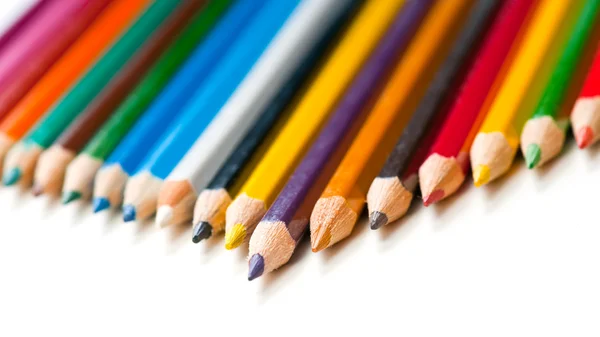 Bir beyaz renkli kalemler — Stok fotoğraf