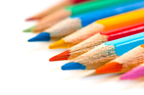 Lápices de color sobre un blanco —  Fotos de Stock