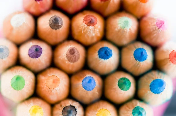 Color pencils. Macro — Stock Photo, Image