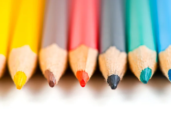 Color pencils on a white — Stock Photo, Image