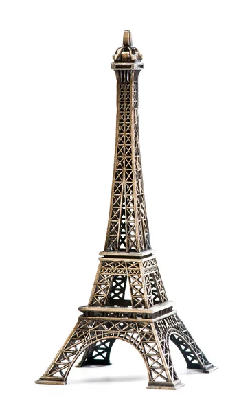 Eiffel Tower Statue, isolated on a white background — Stock Photo, Image