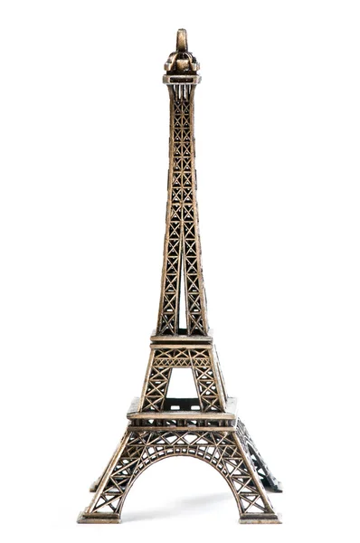 Eiffel Tower Statue, isolated on a white background — Stock Photo, Image