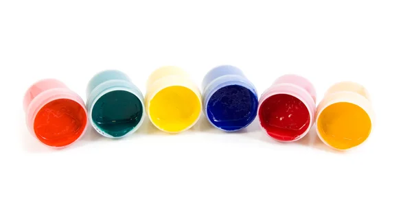 Набор акварельных гуашь красок — стоковое фото
