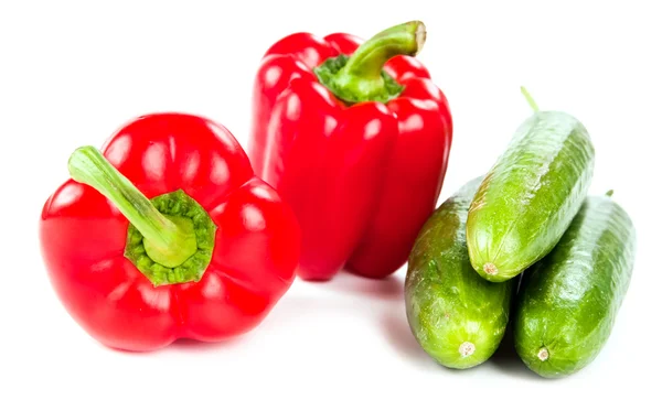 Paprika en komkommers — Stockfoto