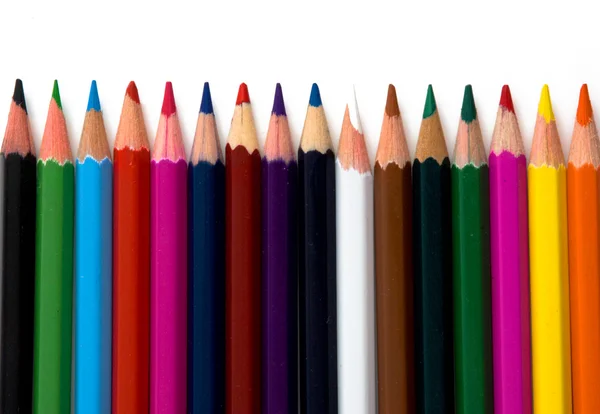 Crayones aislados sobre fondo blanco —  Fotos de Stock