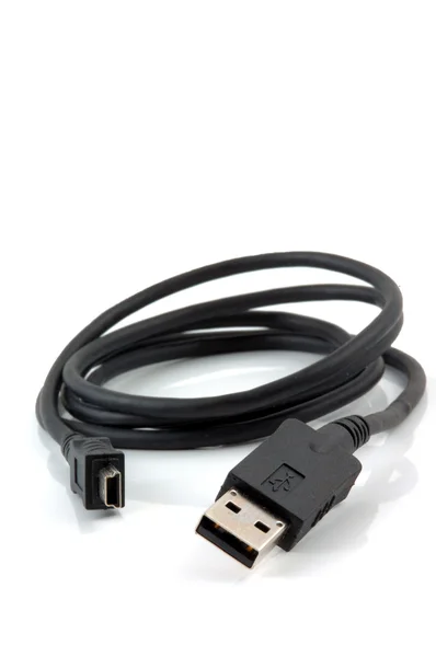 मिनी-यूएसबी लावण्यासह USB केबल — स्टॉक फोटो, इमेज