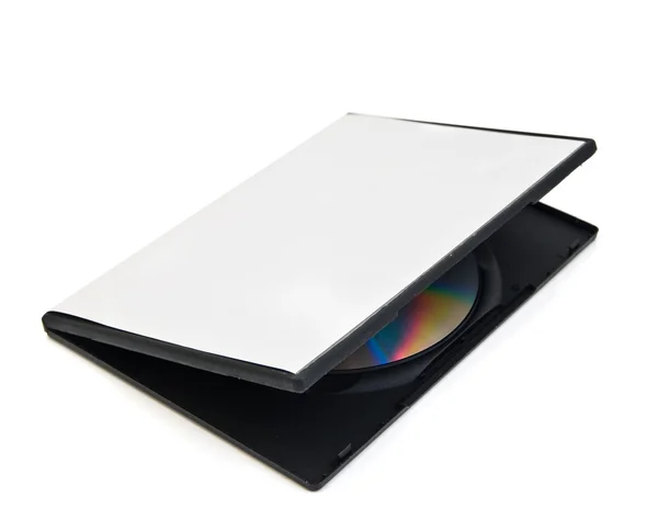 Диск и пустая коробка для диска — стоковое фото