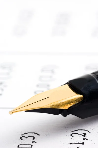 Close-up de uma caneta-tinteiro — Fotografia de Stock