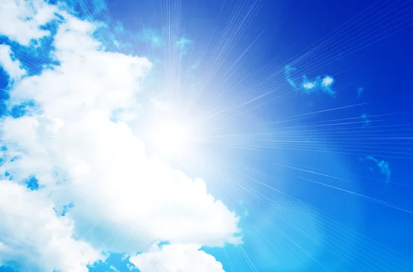 Hintergrund abstrakt: blauer Himmel und Wolken — Stockfoto