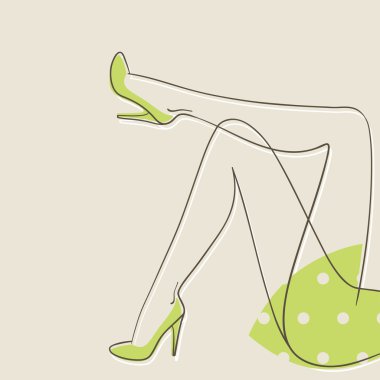 Female legs clipart