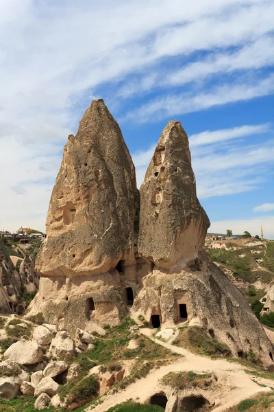 Einzigartige geologische Formationen, Kappadokien, Türkei — Stockfoto