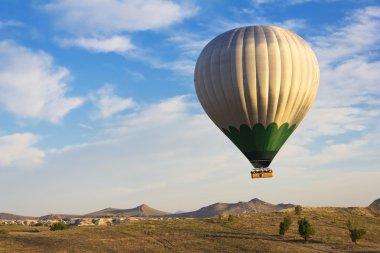 Balloon flying over Cappadocia, Turkey clipart