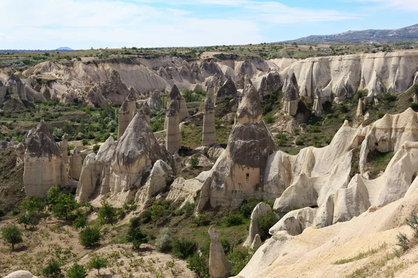 Formações geológicas únicas, Capadócia, Turquia — Fotografia de Stock