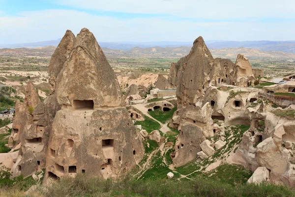 Benzersiz jeolojik oluşumlar, Kapadokya, Türkiye — Stok fotoğraf