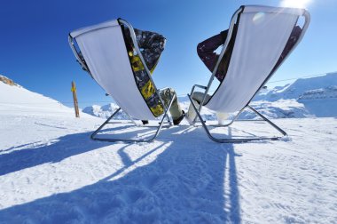 Apres ski at mountains clipart