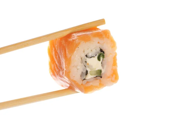 Rollo de sushi con palillos —  Fotos de Stock