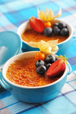 Creme brulee (krem brulee, yanık kremi)