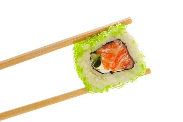 Rollo de sushi con palillos —  Fotos de Stock