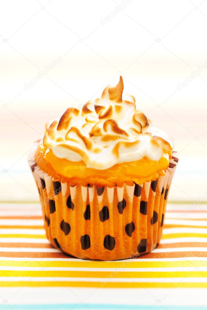 Cupcake with whipped cream