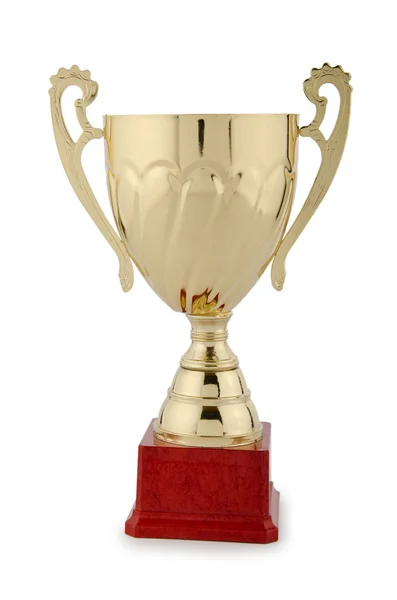 Taça vencedores isolado no branco — Fotografia de Stock