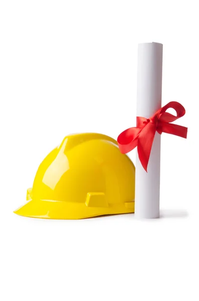 Construction industry education concept on white — Stock Photo, Image