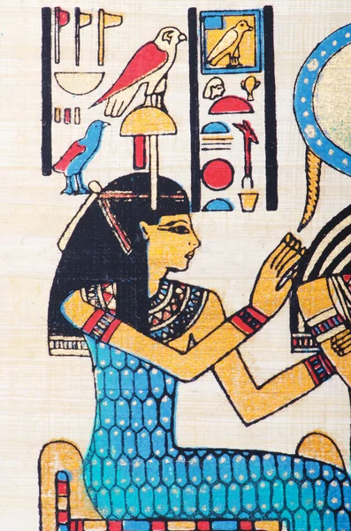 Papiro egiziano come sfondo — Foto Stock